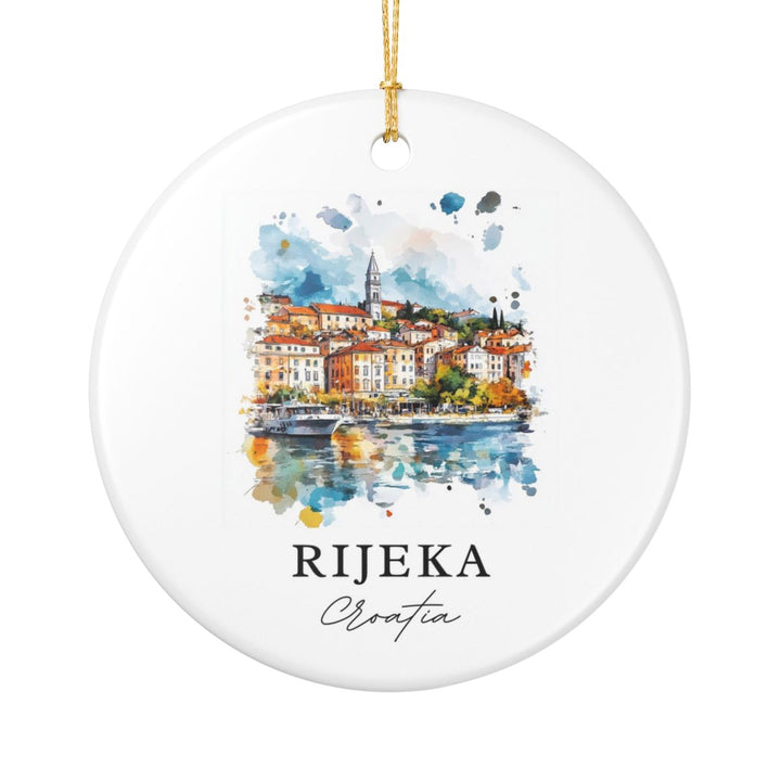 Rijeka Croatia Ornament: Unique Rijeka Souvenir, Rijeka Croatia Xmas Decor, and Authentic Rijeka Gift
