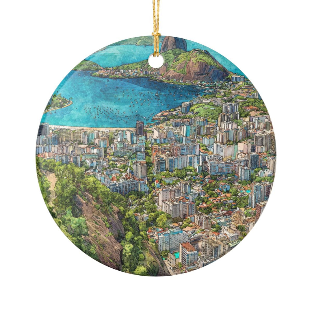 Rio DE Janeiro Ornament: Unique Rio DE Janeiro Souvenir, Rio DE Janeiro Xmas Decor, and Authentic Rio DE Janeiro Gift