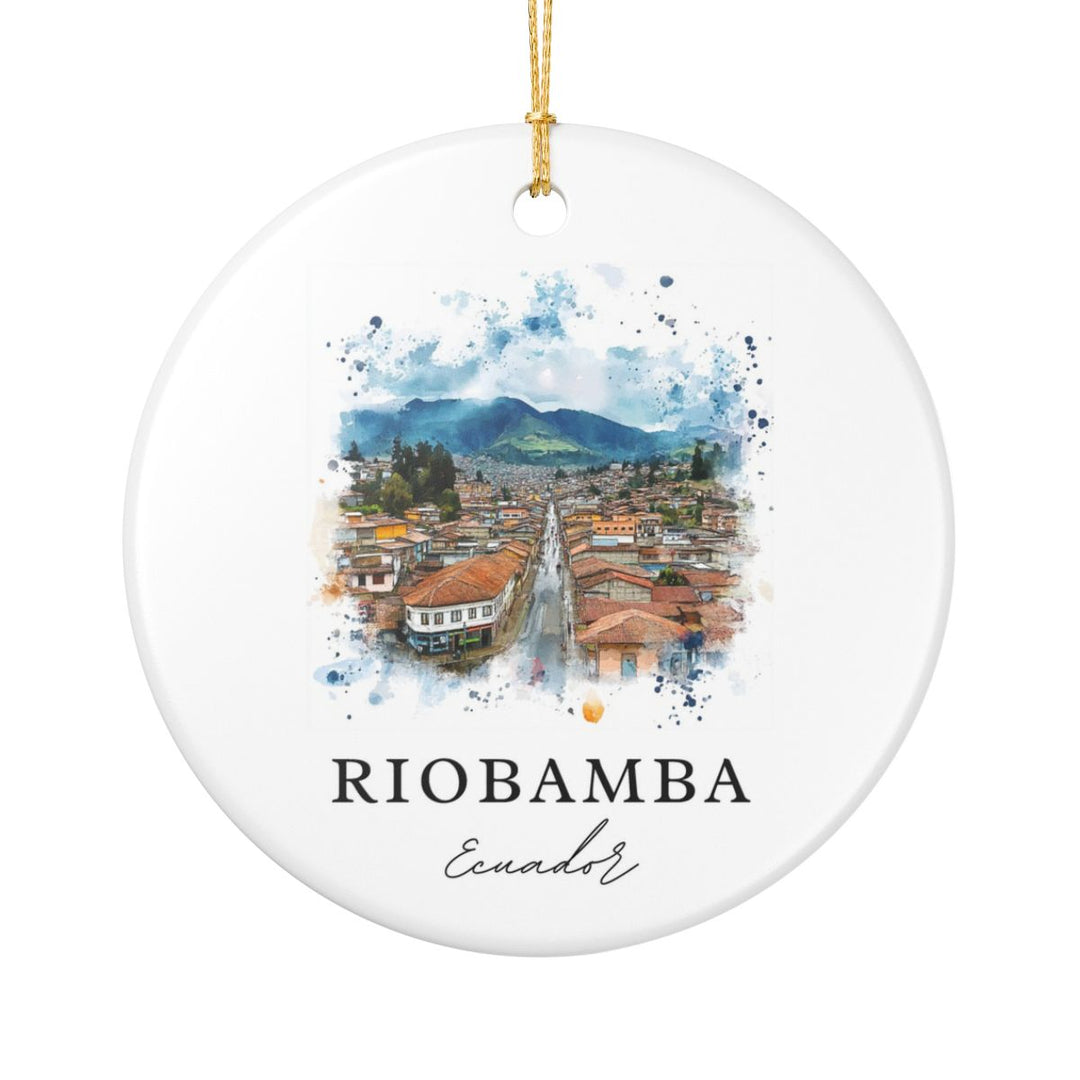 Riobamba Ecuador Ornament: Unique Riobamba Souvenir, Riobamba Ecuador Xmas Decor, and Authentic Riobamba Gift