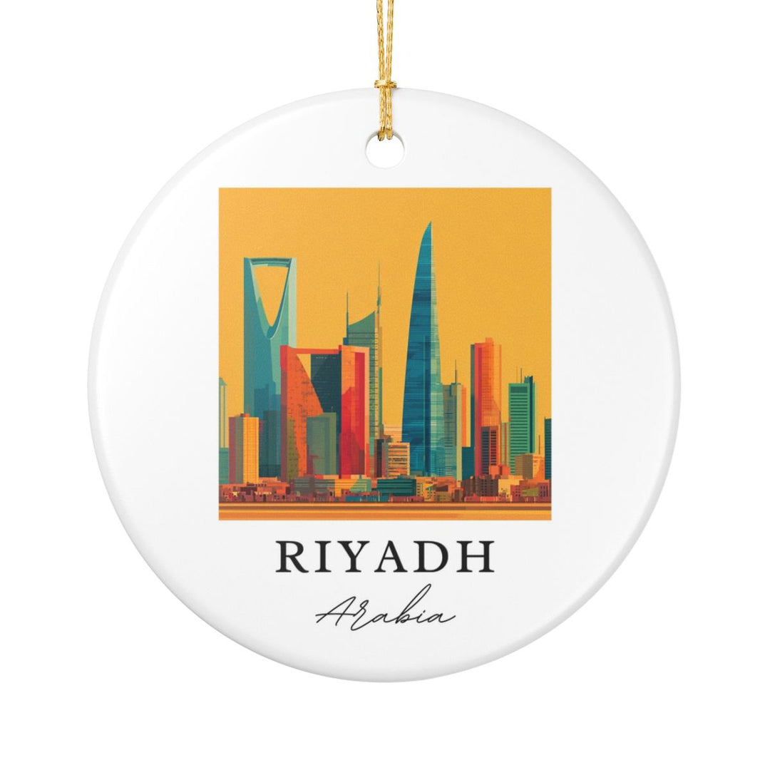 Riyadh Saudi Arabia Ornament: Unique Riyadh Souvenir, Riyadh Saudi Arabia Xmas Decor, and Authentic Riyadh Gift