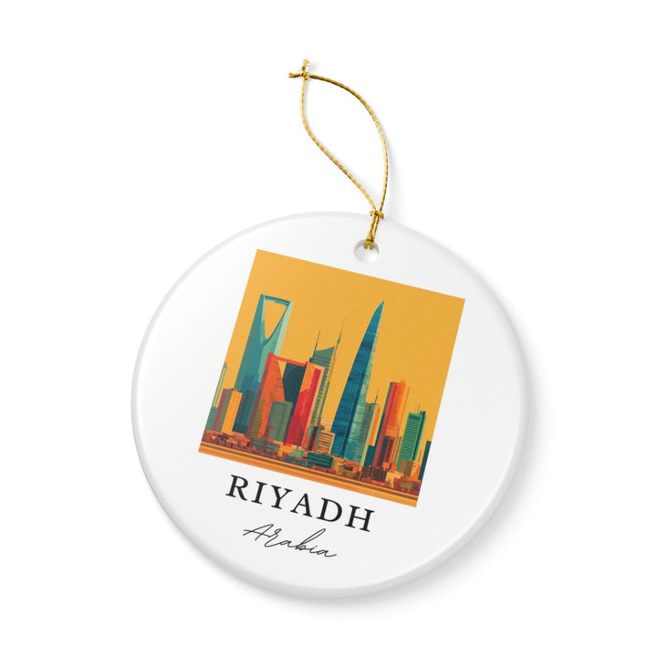 Riyadh Saudi Arabia Ornament: Unique Riyadh Souvenir, Riyadh Saudi Arabia Xmas Decor, and Authentic Riyadh Gift