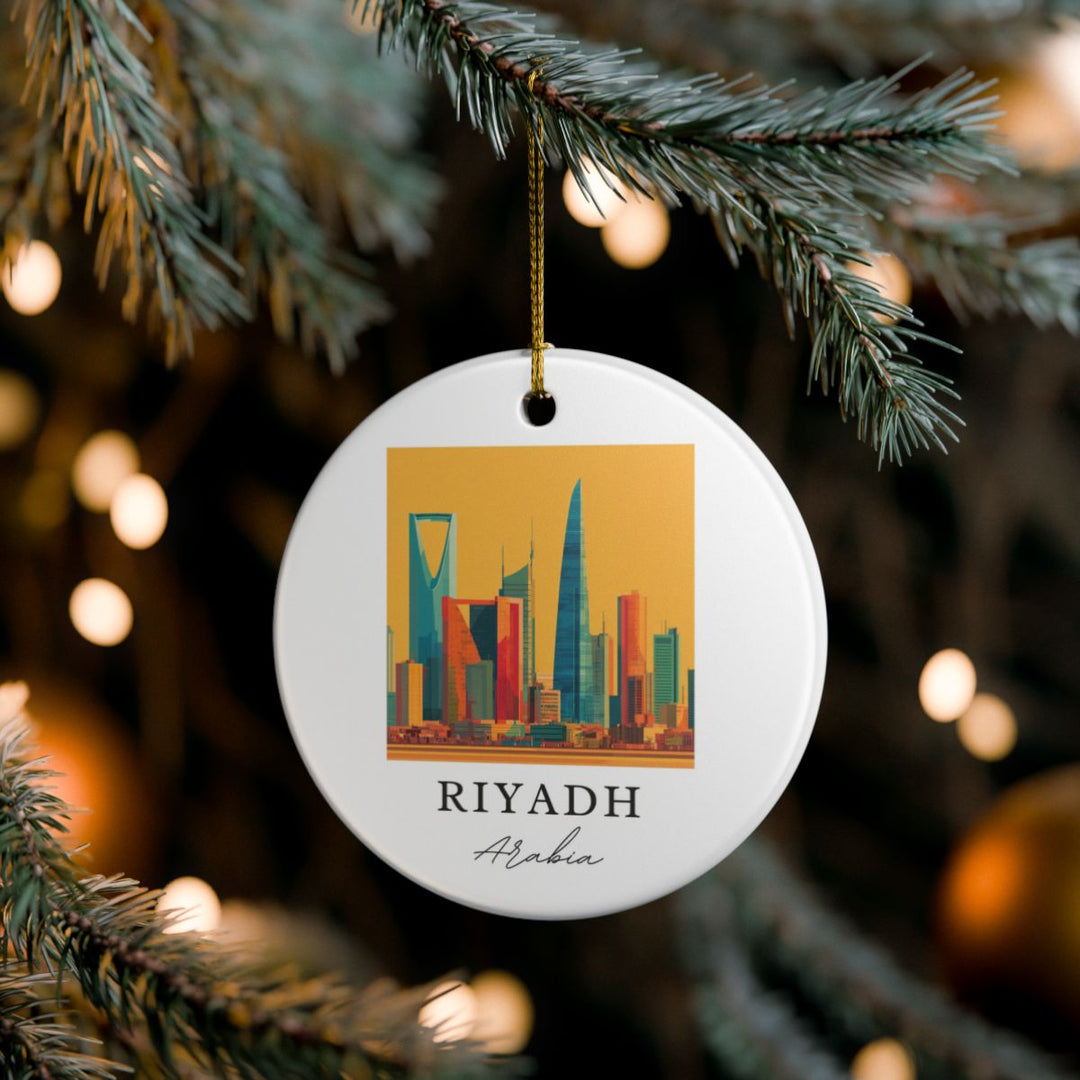 Riyadh Saudi Arabia Ornament: Unique Riyadh Souvenir, Riyadh Saudi Arabia Xmas Decor, and Authentic Riyadh Gift