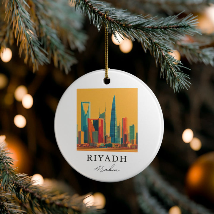 Riyadh Saudi Arabia Ornament: Unique Riyadh Souvenir, Riyadh Saudi Arabia Xmas Decor, and Authentic Riyadh Gift