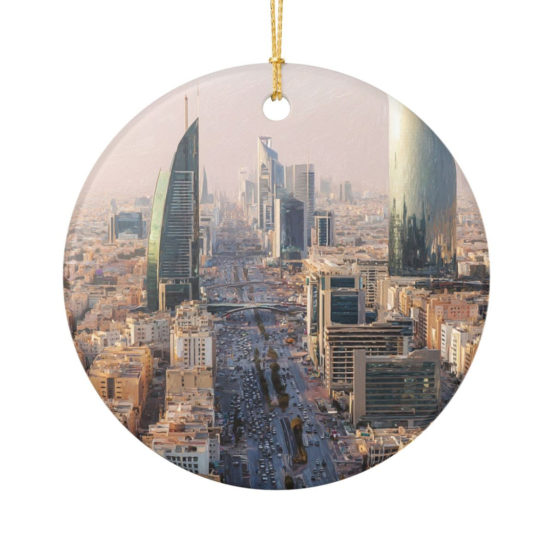 Riyadh Saudi Arabia Ornament: Unique Riyadh Souvenir, Riyadh Saudi Arabia Xmas Decor, and Authentic Riyadh Gift