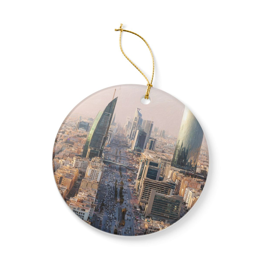 Riyadh Saudi Arabia Ornament: Unique Riyadh Souvenir, Riyadh Saudi Arabia Xmas Decor, and Authentic Riyadh Gift
