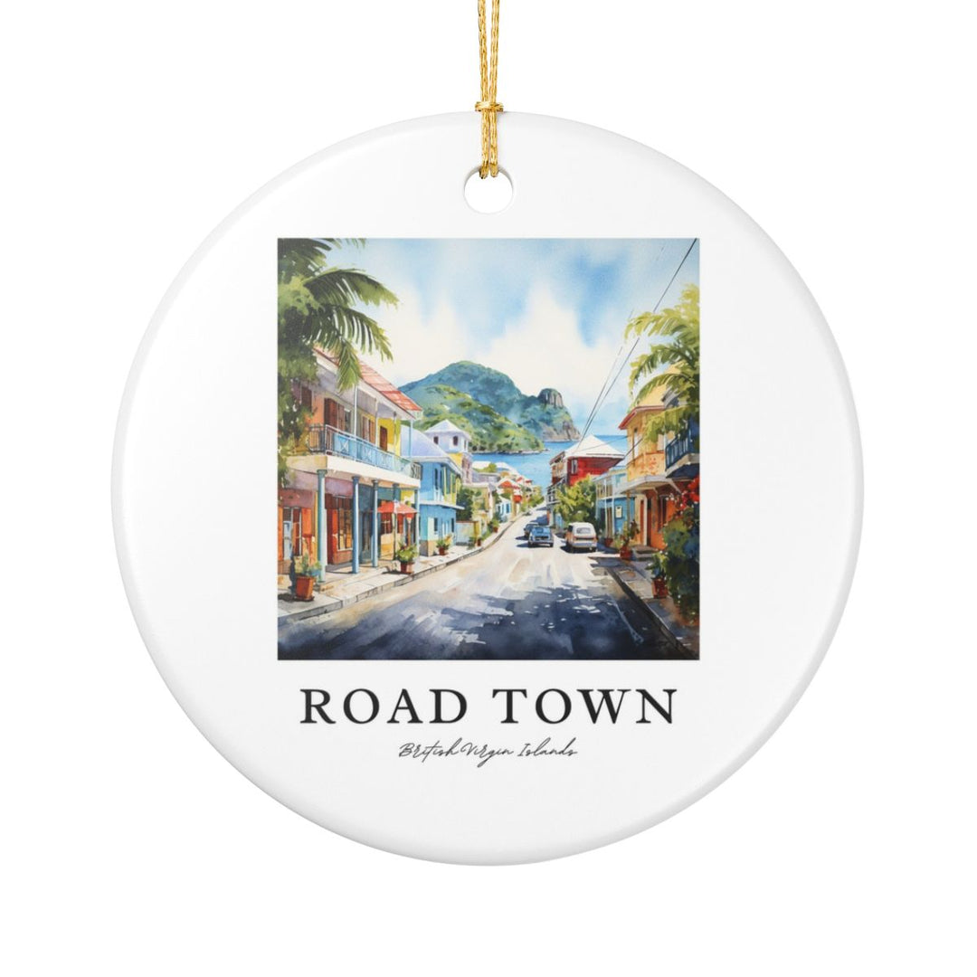 Road Town British Virgin Islands Ornament: Unique Road Town British Virgin Islands Souvenir, Road Town British Virgin Islands Xmas Decor