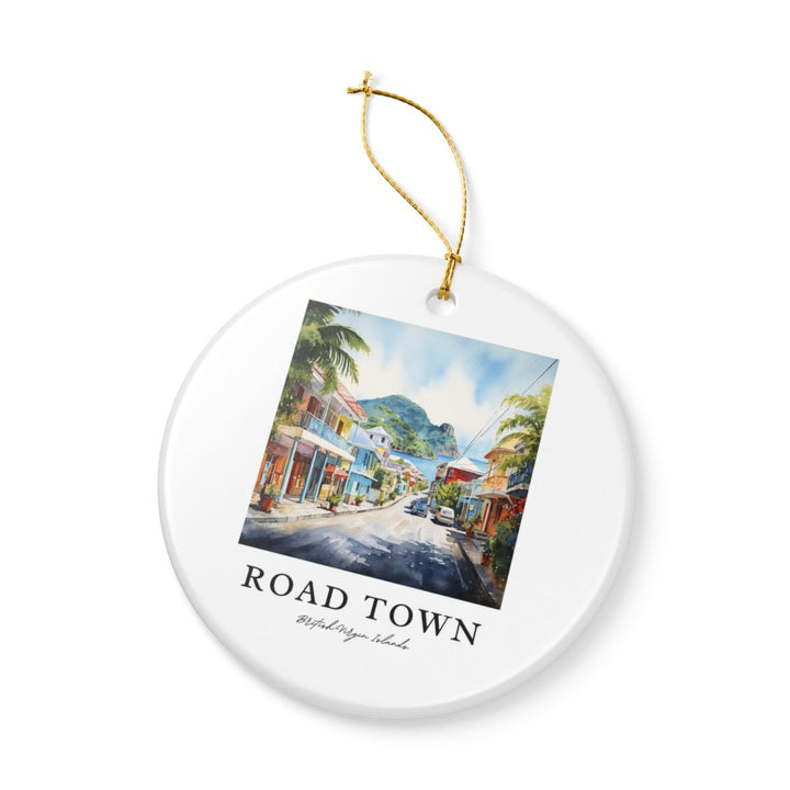 Road Town British Virgin Islands Ornament: Unique Road Town British Virgin Islands Souvenir, Road Town British Virgin Islands Xmas Decor