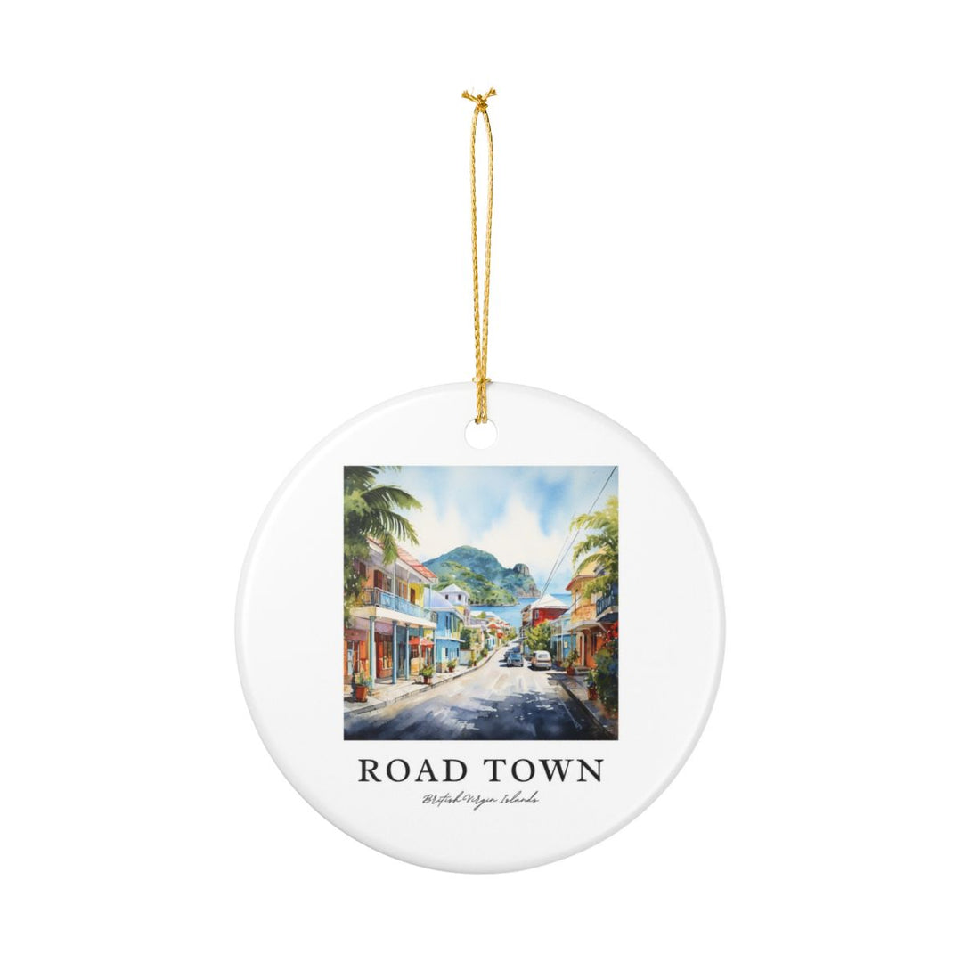 Road Town British Virgin Islands Ornament: Unique Road Town British Virgin Islands Souvenir, Road Town British Virgin Islands Xmas Decor