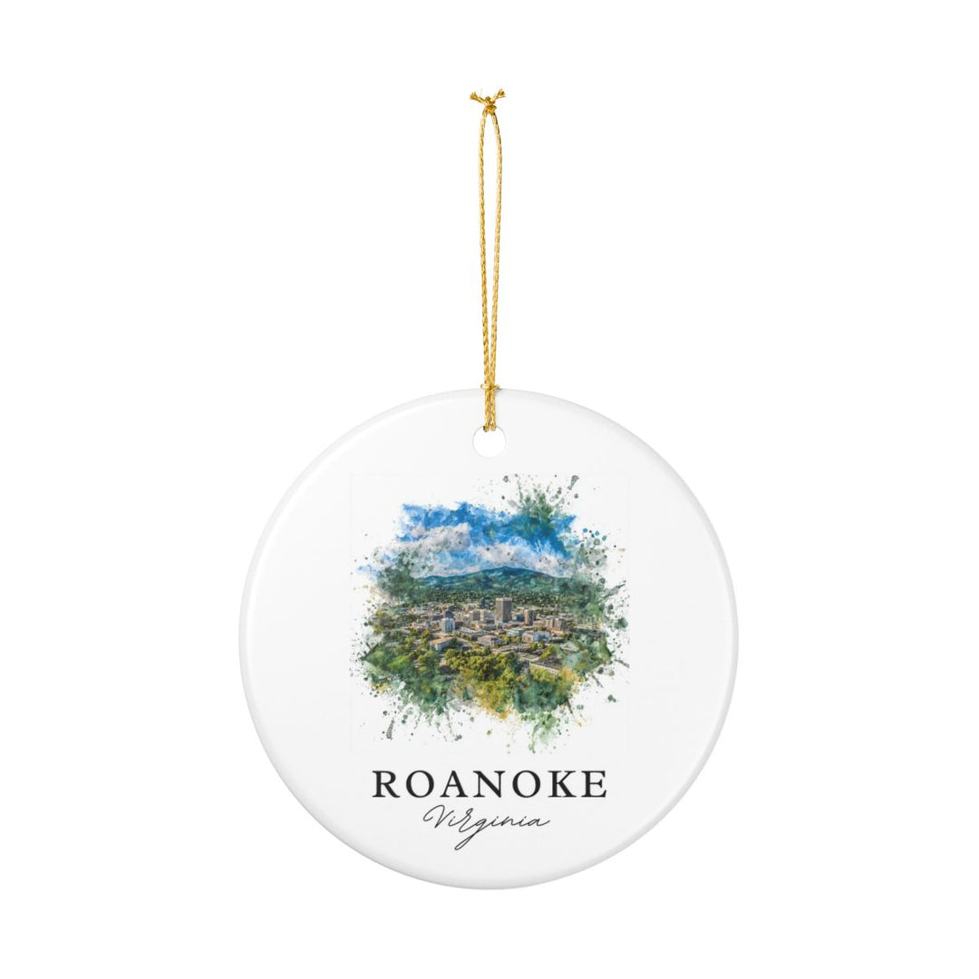 Roanoke VA Ornament: Unique Roanoke Souvenir, Roanoke Virginia Xmas Decor, and Authentic Roanoke Gift