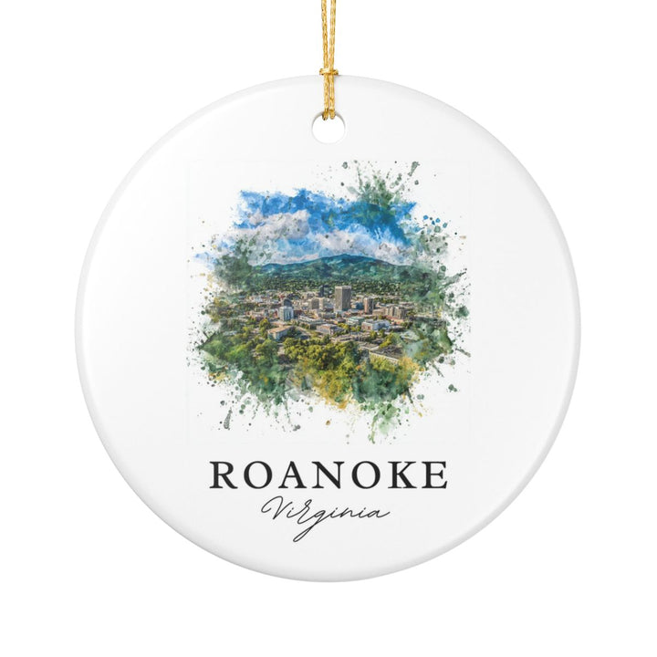 Roanoke VA Ornament: Unique Roanoke Souvenir, Roanoke Virginia Xmas Decor, and Authentic Roanoke Gift