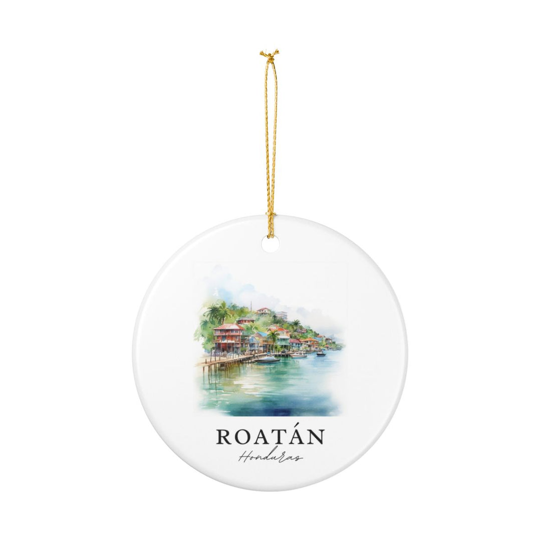 Roatán Honduras Ornament: Unique Roatán Honduras Souvenir, Roatán Honduras Xmas Decor, and Authentic Roatán Honduras Gift