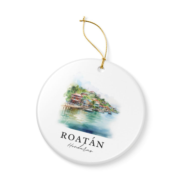 Roatán Honduras Ornament: Unique Roatán Honduras Souvenir, Roatán Honduras Xmas Decor, and Authentic Roatán Honduras Gift