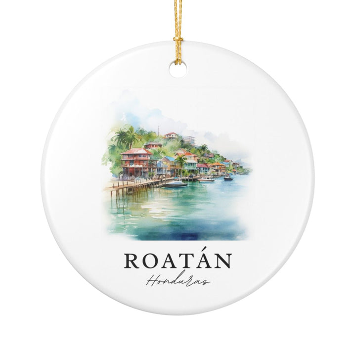 Roatán Honduras Ornament: Unique Roatán Honduras Souvenir, Roatán Honduras Xmas Decor, and Authentic Roatán Honduras Gift
