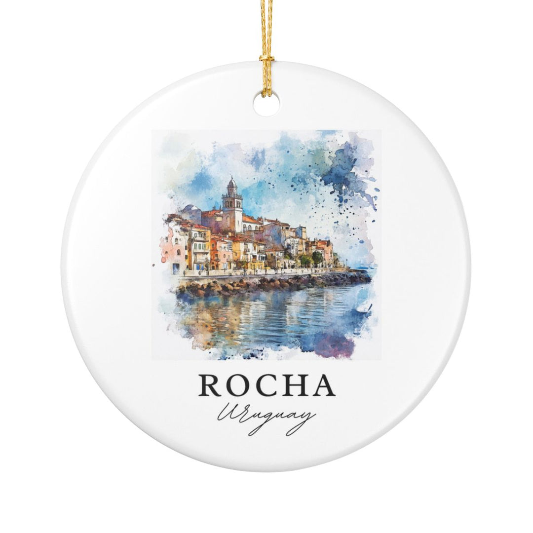 Rocha Uruguay Ornament: Unique Rocha Uruguay Souvenir, Rocha Uruguay Xmas Decor, and Authentic Rocha Uruguay Gift