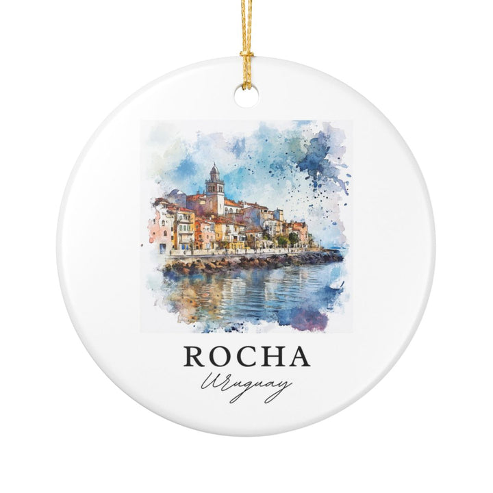 Rocha Uruguay Ornament: Unique Rocha Uruguay Souvenir, Rocha Uruguay Xmas Decor, and Authentic Rocha Uruguay Gift