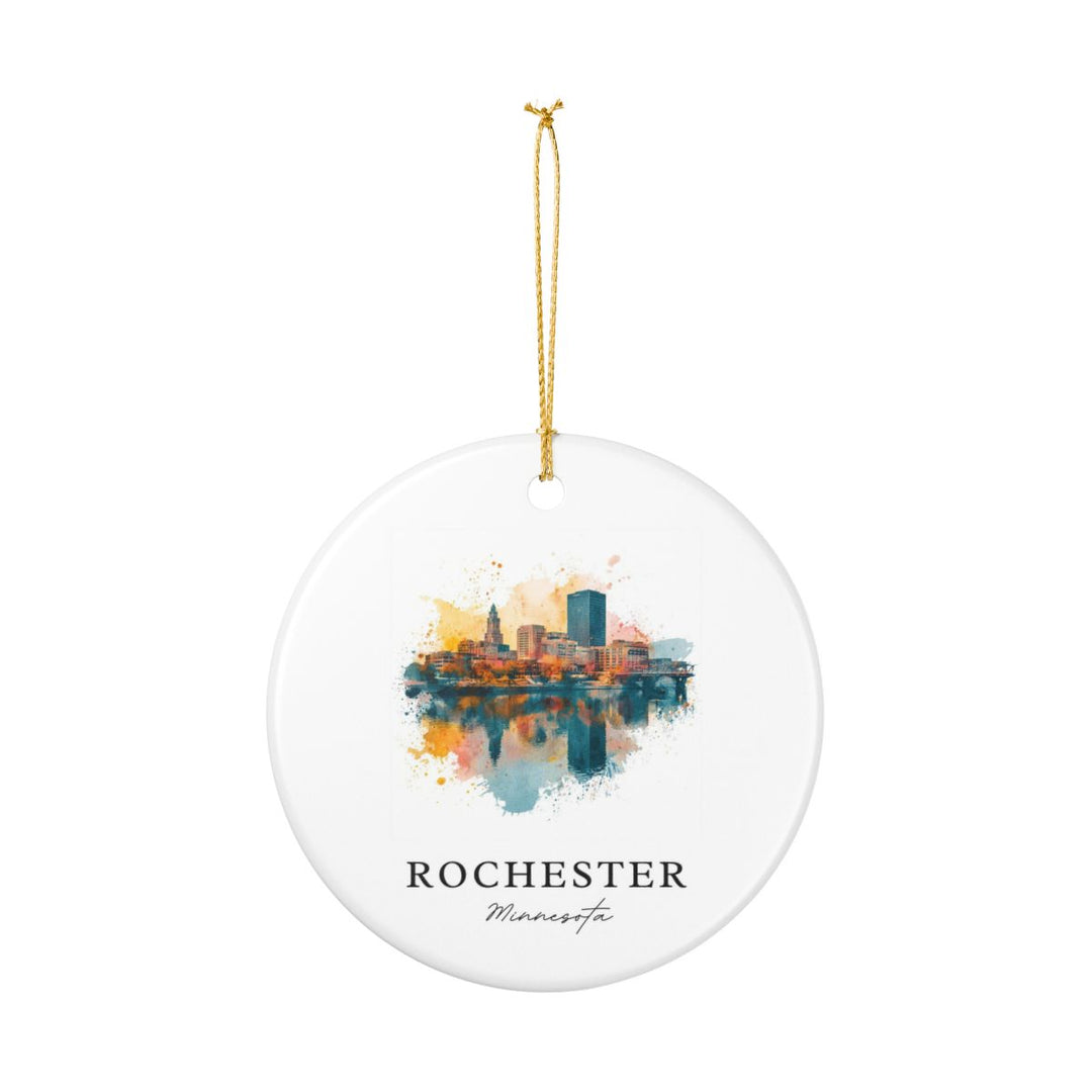 Rochester Minnesota Ornament: Unique Rochester Souvenir, Rochester Minnesota Xmas Decor, and Authentic Rochester Gift