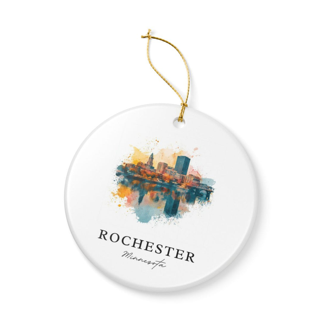 Rochester Minnesota Ornament: Unique Rochester Souvenir, Rochester Minnesota Xmas Decor, and Authentic Rochester Gift