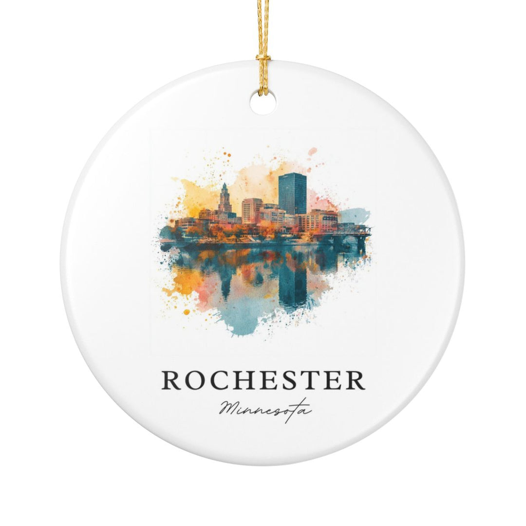 Rochester Minnesota Ornament: Unique Rochester Souvenir, Rochester Minnesota Xmas Decor, and Authentic Rochester Gift