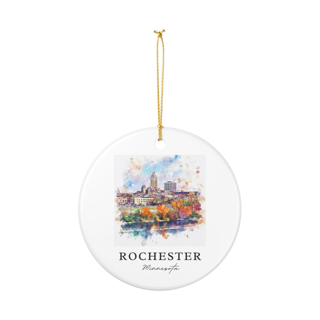Rochester MN Ornament: Unique Rochester Souvenir, Rochester Minnesota Xmas Decor, and Authentic Rochester Gift