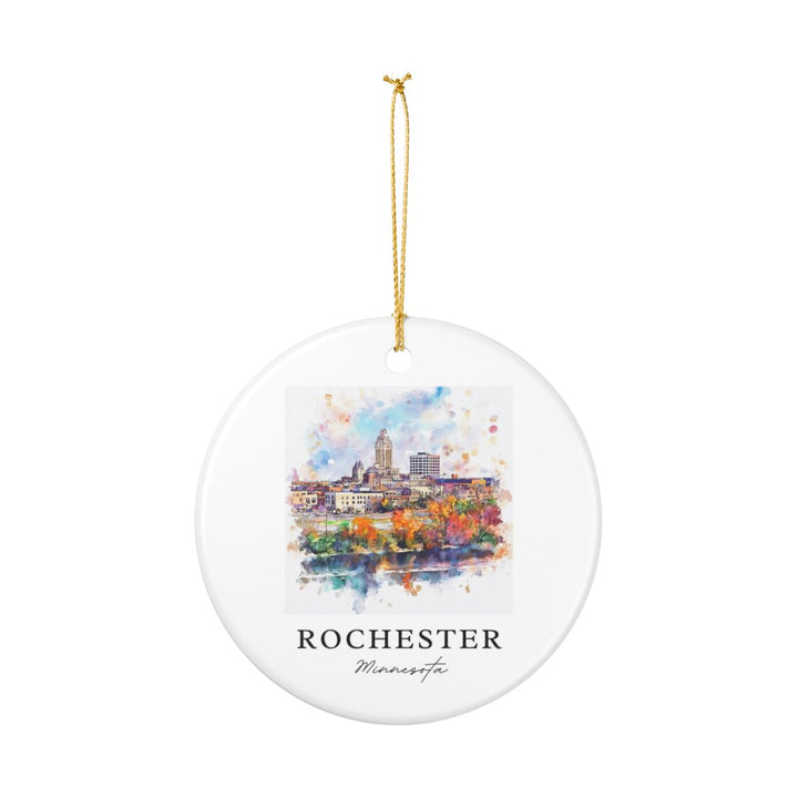 Rochester MN Ornament: Unique Rochester Souvenir, Rochester Minnesota Xmas Decor, and Authentic Rochester Gift