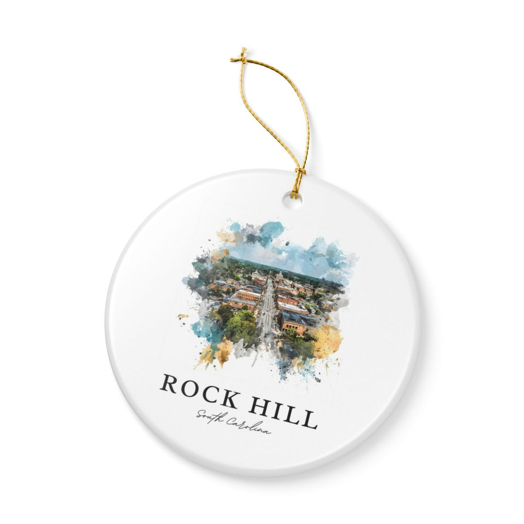 Rock Hill South Carolina Ornament: Unique Rock Hill Souvenir, Rock Hill South Carolina Xmas Decor, and Authentic Rock Hill Gift