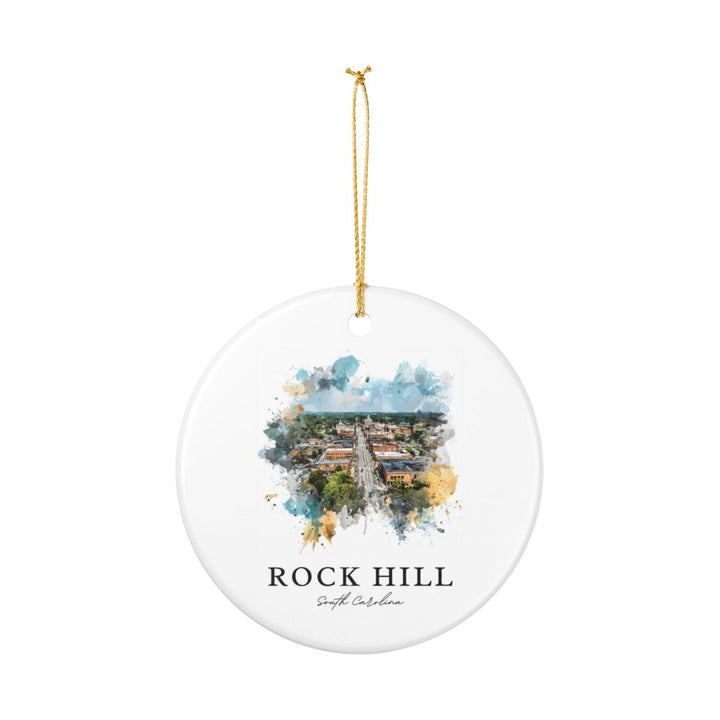 Rock Hill South Carolina Ornament: Unique Rock Hill Souvenir, Rock Hill South Carolina Xmas Decor, and Authentic Rock Hill Gift