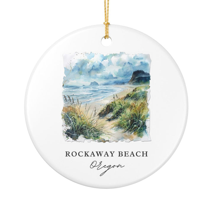 Rockaway Beach Oregon Ornament: Unique Rockaway Beach Oregon Souvenir, Rockaway Beach Oregon Xmas Decor, and Authentic Rockaway Beach Oregon Gift