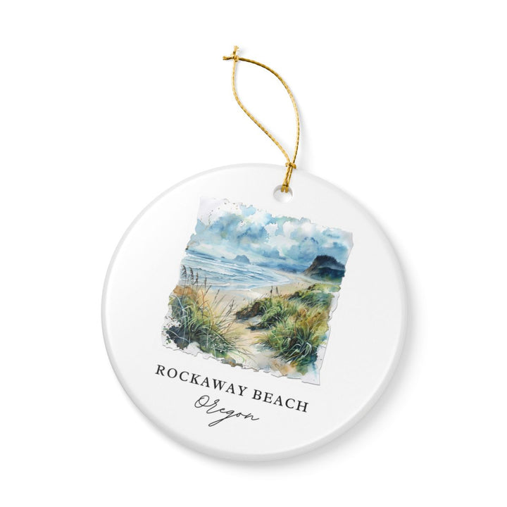 Rockaway Beach Oregon Ornament: Unique Rockaway Beach Oregon Souvenir, Rockaway Beach Oregon Xmas Decor, and Authentic Rockaway Beach Oregon Gift