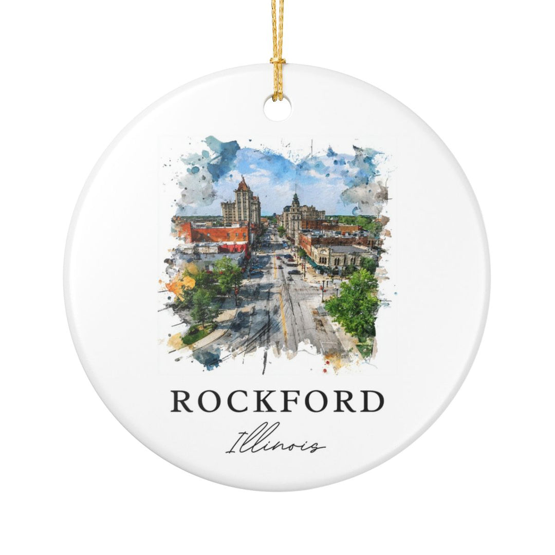 Rockford Illinois A Ornament: Unique Rockford Illinois A Souvenir, Rockford Illinois A Xmas Decor, and Authentic Rockford Illinois A Gift