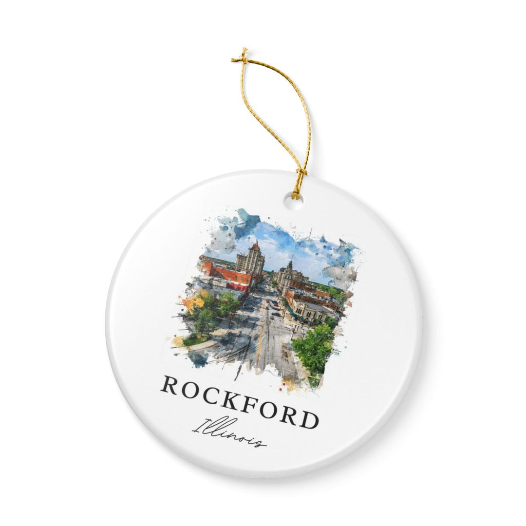 Rockford Illinois A Ornament: Unique Rockford Illinois A Souvenir, Rockford Illinois A Xmas Decor, and Authentic Rockford Illinois A Gift