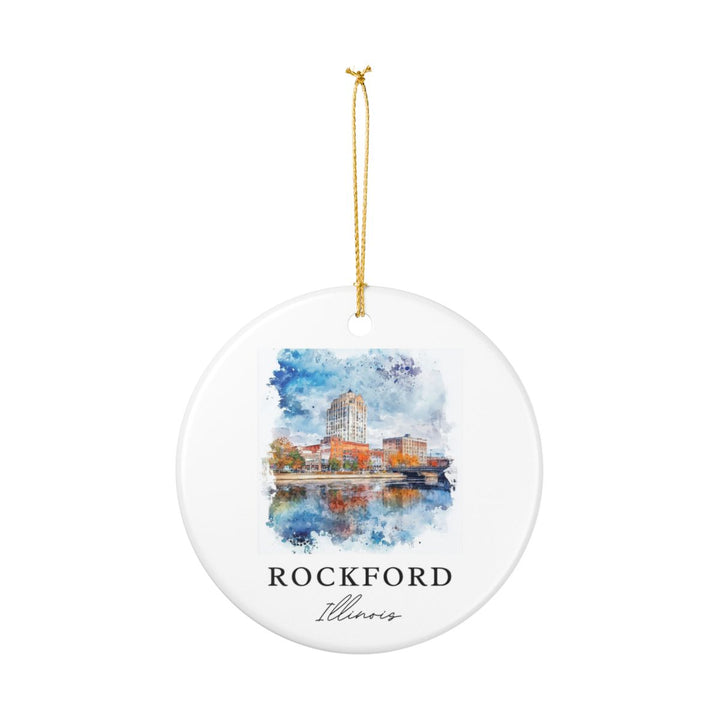 Rockford Illinois Ornament: Unique Rockford Illinois Souvenir, Rockford Illinois Xmas Decor, and Authentic Rockford Illinois Gift