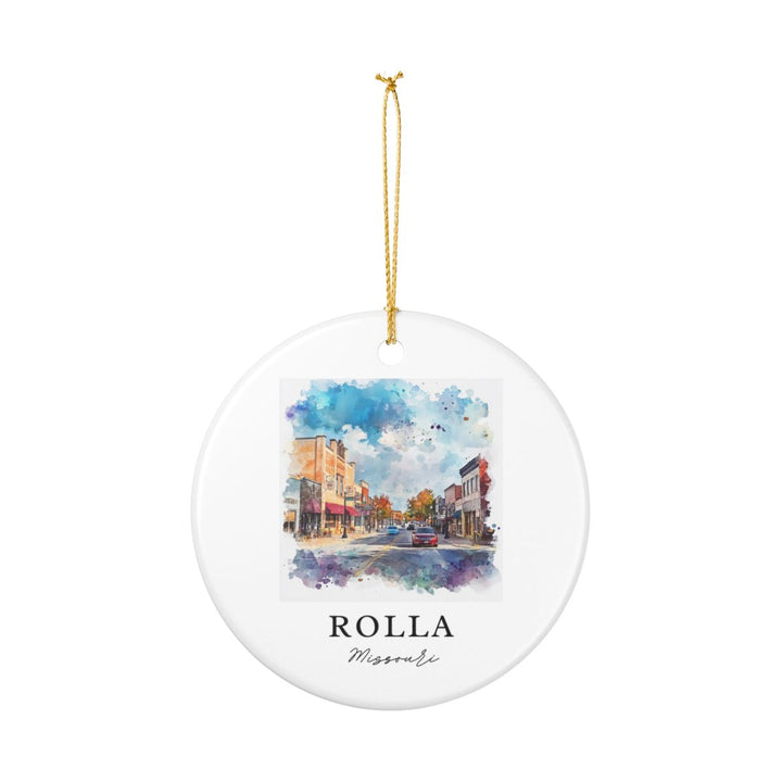 Rolla Missouri USA Ornament: Unique Rolla Souvenir, Rolla Missouri Xmas Decor, and Authentic Rolla Gift