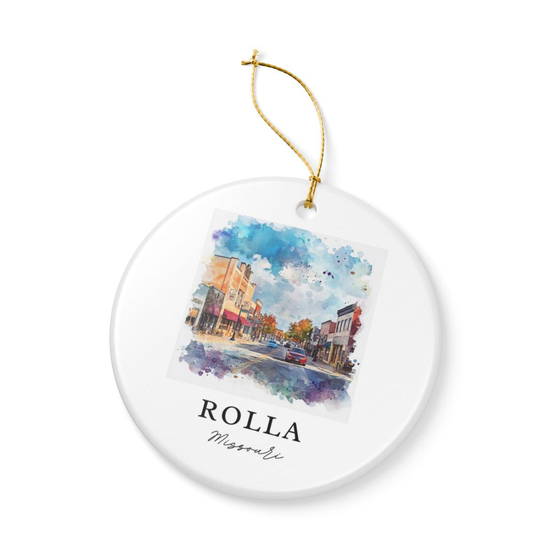 Rolla Missouri USA Ornament: Unique Rolla Souvenir, Rolla Missouri Xmas Decor, and Authentic Rolla Gift