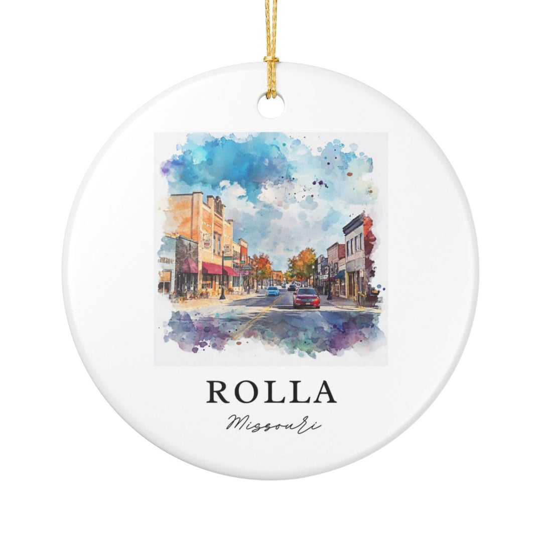 Rolla Missouri USA Ornament: Unique Rolla Souvenir, Rolla Missouri Xmas Decor, and Authentic Rolla Gift