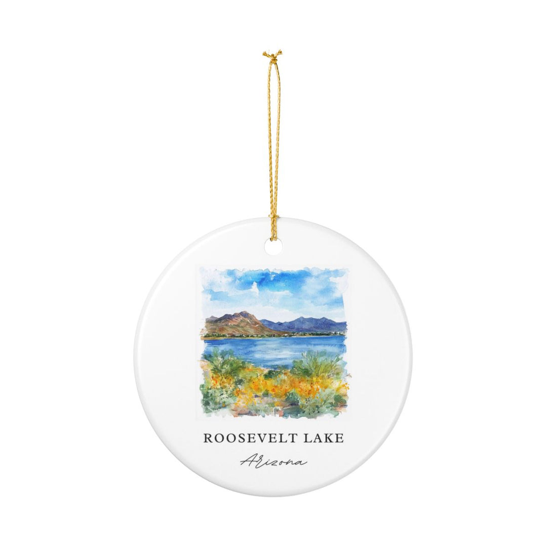 Roosevelt Lake Arizona USA Ornament: Unique Roosevelt Lake Souvenir, Roosevelt Lake Arizona Xmas Decor, and Authentic Roosevelt Lake Gift