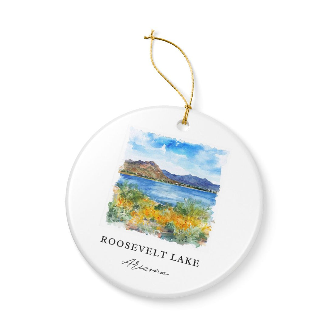 Roosevelt Lake Arizona USA Ornament: Unique Roosevelt Lake Souvenir, Roosevelt Lake Arizona Xmas Decor, and Authentic Roosevelt Lake Gift