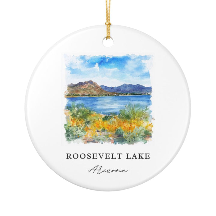 Roosevelt Lake Arizona USA Ornament: Unique Roosevelt Lake Souvenir, Roosevelt Lake Arizona Xmas Decor, and Authentic Roosevelt Lake Gift