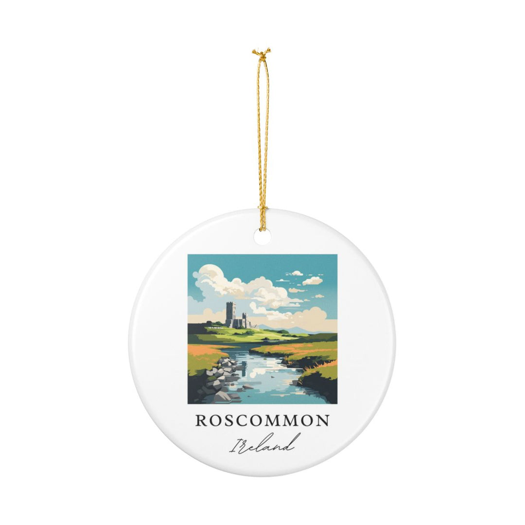 Roscommon Ireland Ornament: Unique Roscommon Souvenir, Roscommon Ireland Xmas Decor, and Authentic Roscommon Gift