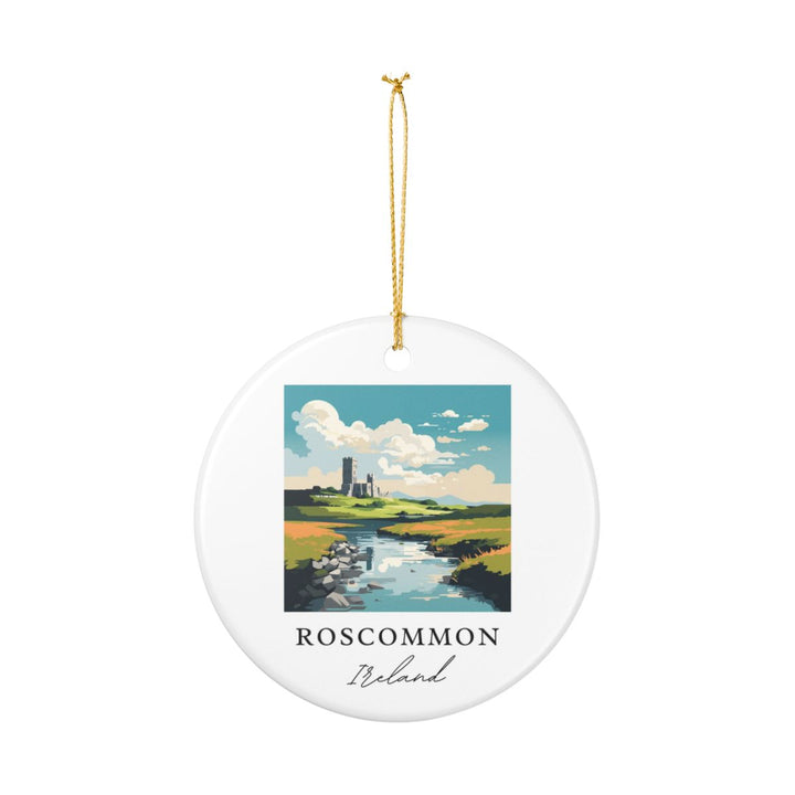 Roscommon Ireland Ornament: Unique Roscommon Souvenir, Roscommon Ireland Xmas Decor, and Authentic Roscommon Gift