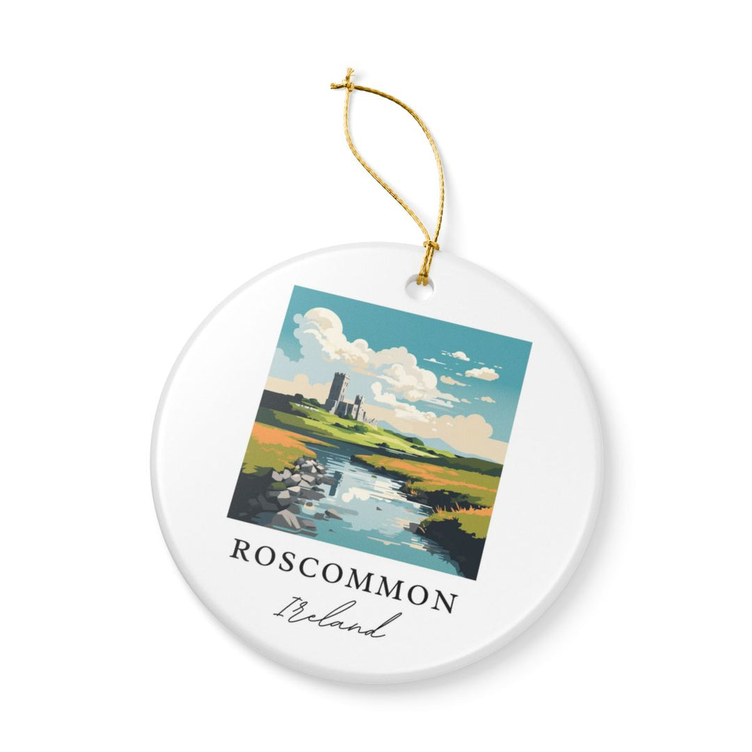 Roscommon Ireland Ornament: Unique Roscommon Souvenir, Roscommon Ireland Xmas Decor, and Authentic Roscommon Gift