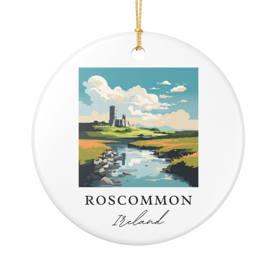 Roscommon Ireland Ornament: Unique Roscommon Souvenir, Roscommon Ireland Xmas Decor, and Authentic Roscommon Gift
