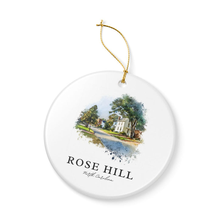 Rose Hill North Carolina Ornament: Unique Rose Hill Souvenir, Rose Hill North Carolina Xmas Decor, and Authentic Rose Hill Gift