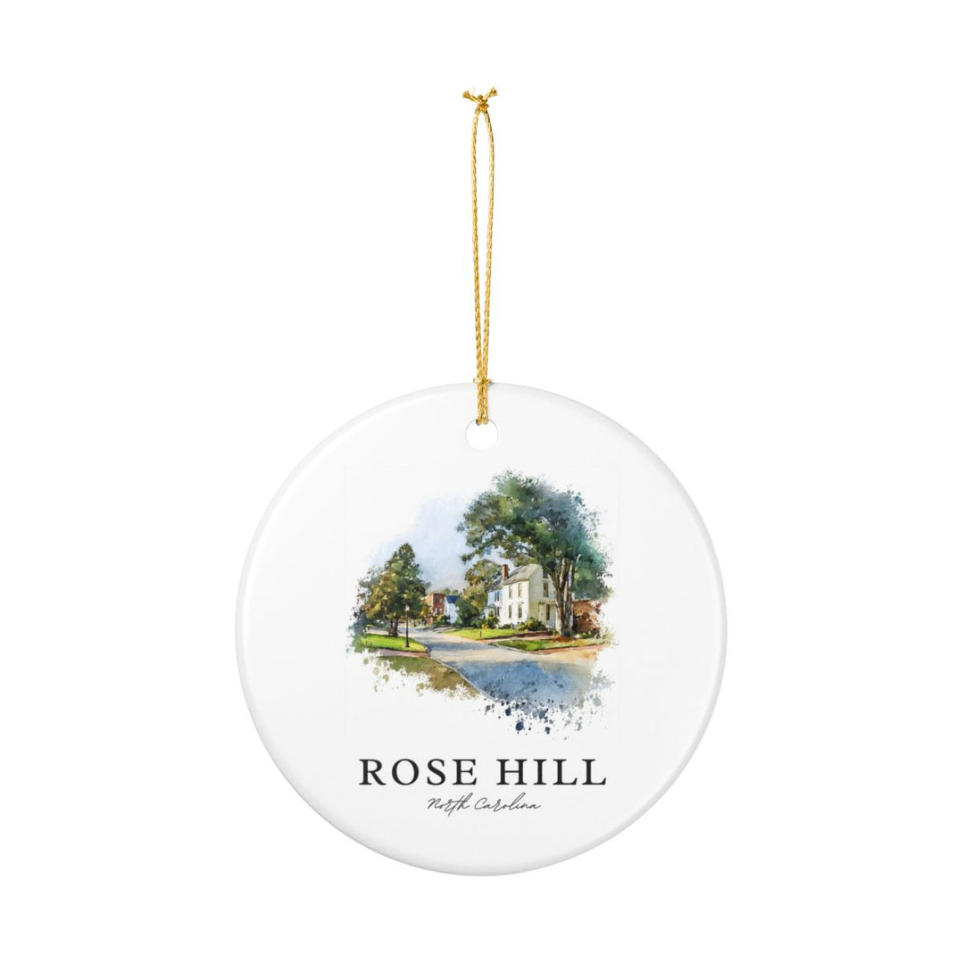 Rose Hill North Carolina Ornament: Unique Rose Hill Souvenir, Rose Hill North Carolina Xmas Decor, and Authentic Rose Hill Gift