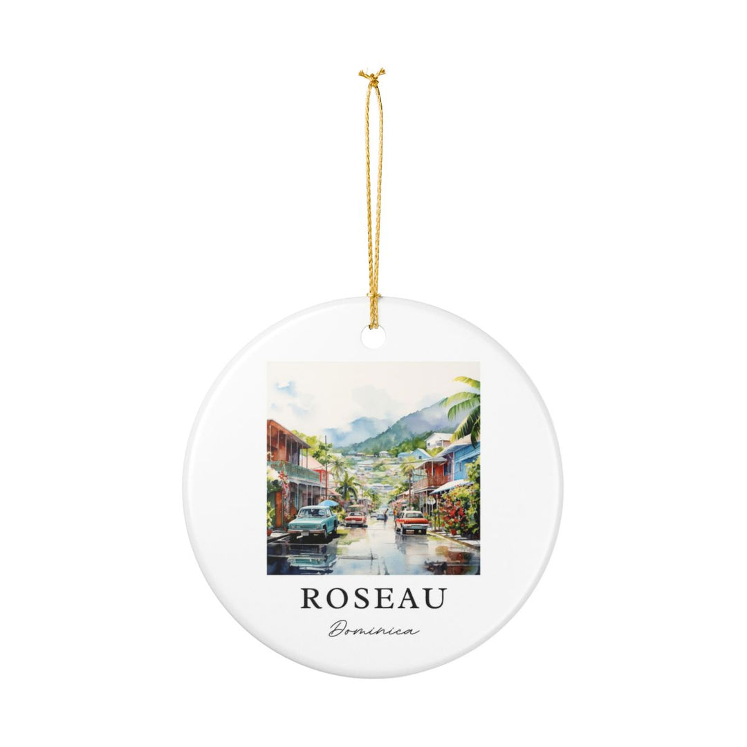 Roseau Dominica Ornament: Unique Roseau Dominica Souvenir, Roseau Dominica Xmas Decor, and Authentic Roseau Dominica Gift