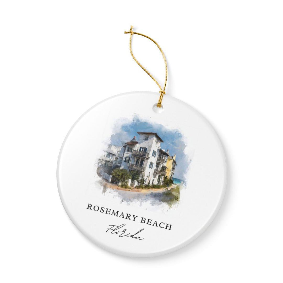 Rosemary Beach Florida Ornament: Unique Rosemary Beach Souvenir, Rosemary Beach Florida Xmas Decor, and Authentic Rosemary Beach Gift