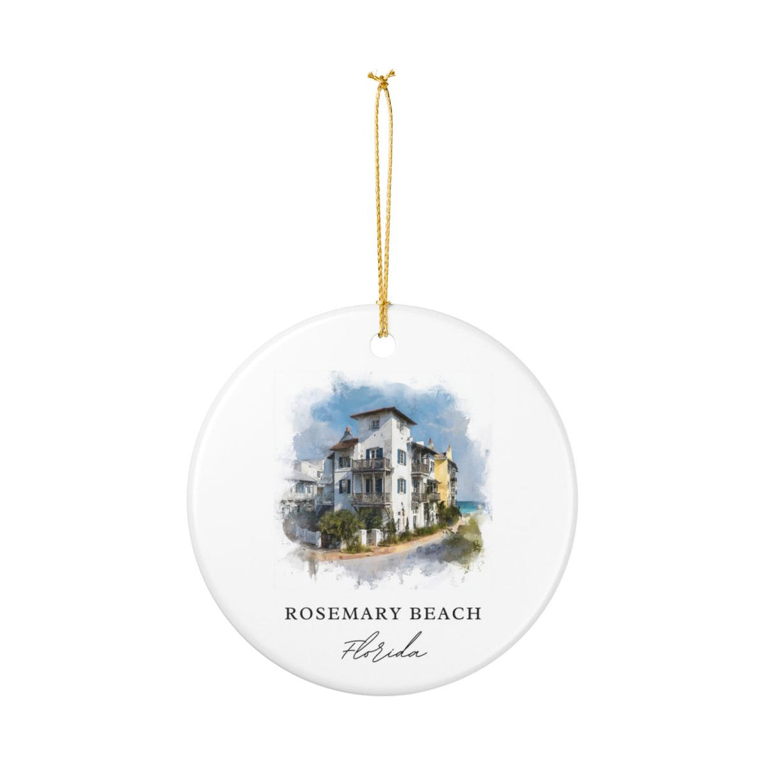 Rosemary Beach Florida Ornament: Unique Rosemary Beach Souvenir, Rosemary Beach Florida Xmas Decor, and Authentic Rosemary Beach Gift
