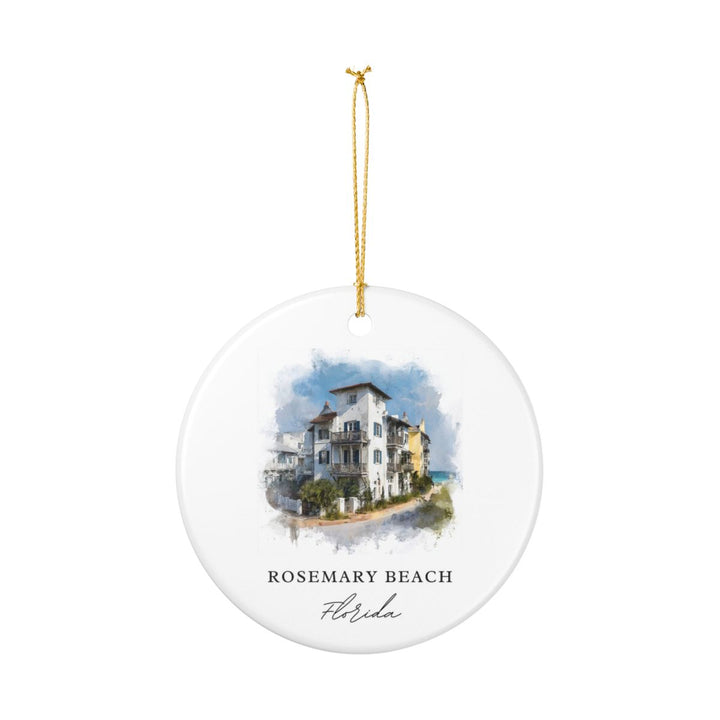 Rosemary Beach Florida Ornament: Unique Rosemary Beach Souvenir, Rosemary Beach Florida Xmas Decor, and Authentic Rosemary Beach Gift