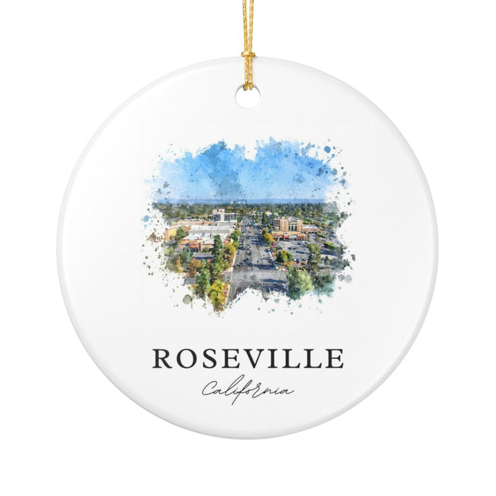 Roseville California Ornament | Christmas Travel Souvenir Gift