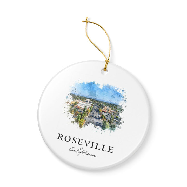 Roseville California Ornament | Christmas Travel Souvenir Gift