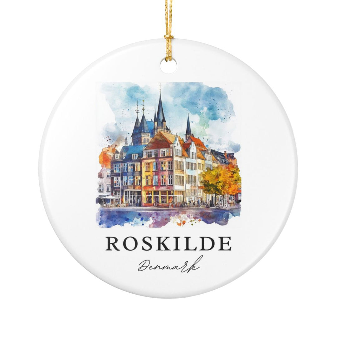 Roskilde Denmark Ornament: Unique Roskilde Souvenir, Roskilde Denmark Xmas Decor, and Authentic Roskilde Gift